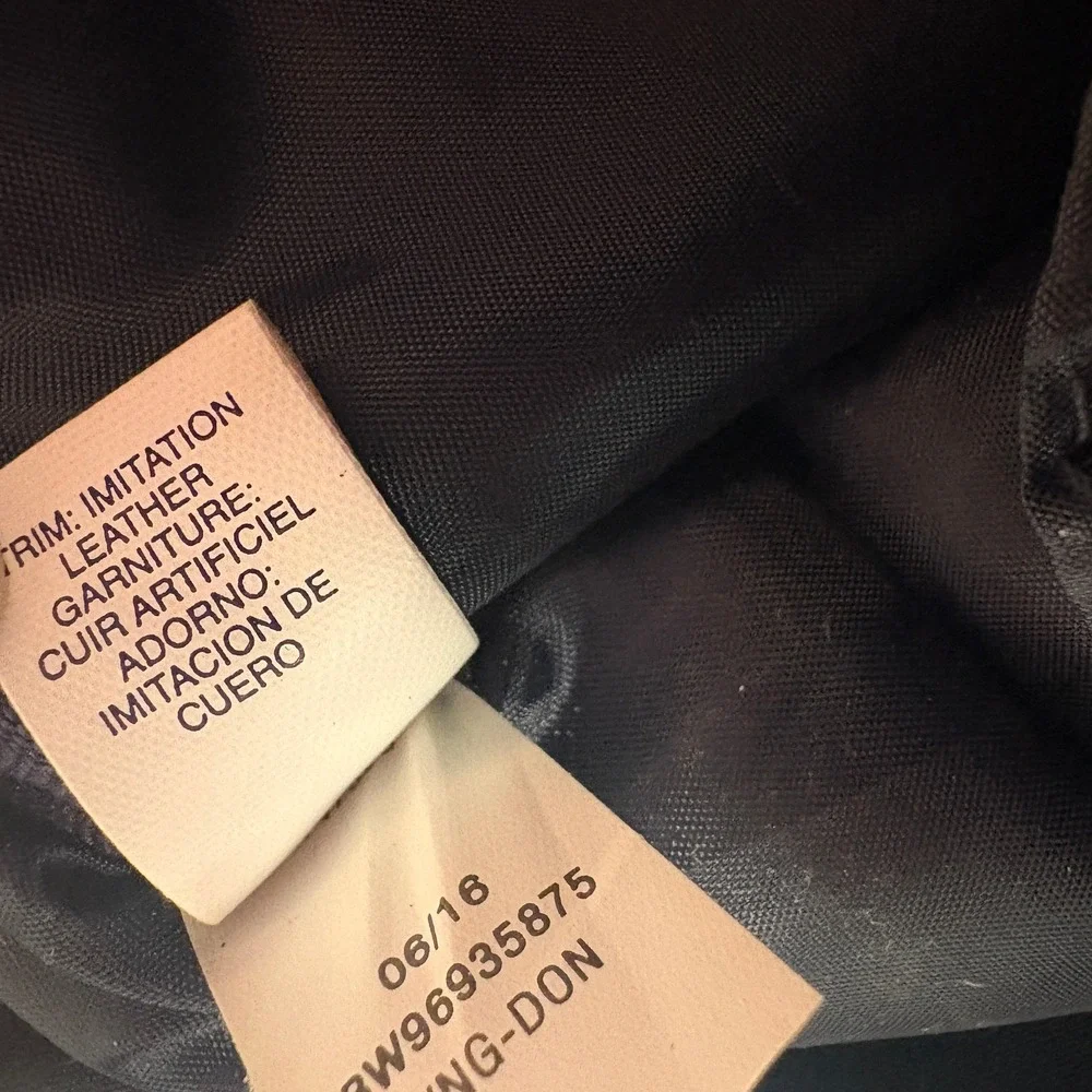 Tommy Hilfiger Monogram Jacquard Satchel Crossbody Bag Brown Tan Gold Tone